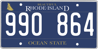 RI license plate 990864