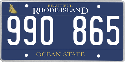 RI license plate 990865