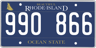 RI license plate 990866
