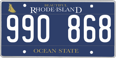 RI license plate 990868