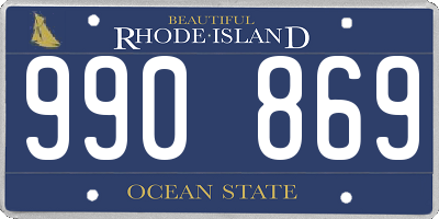 RI license plate 990869