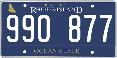 RI license plate 990877