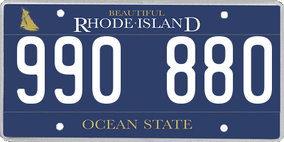 RI license plate 990880