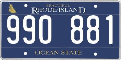 RI license plate 990881