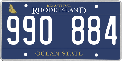 RI license plate 990884