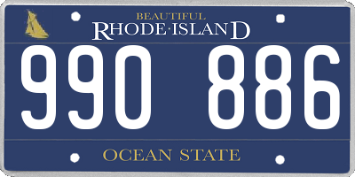 RI license plate 990886