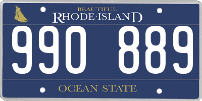 RI license plate 990889