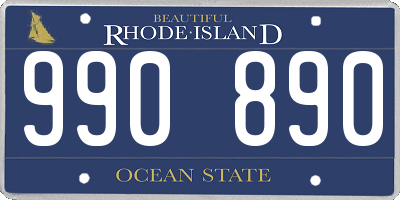 RI license plate 990890