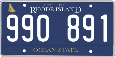 RI license plate 990891