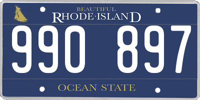 RI license plate 990897