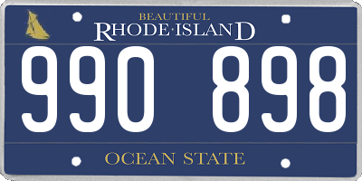 RI license plate 990898