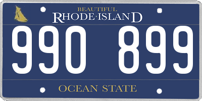 RI license plate 990899