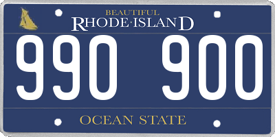 RI license plate 990900