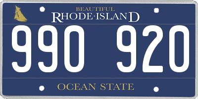 RI license plate 990920