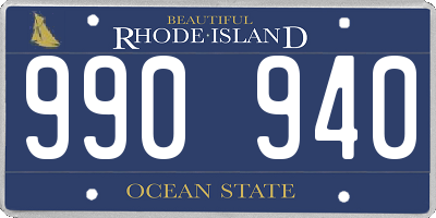 RI license plate 990940