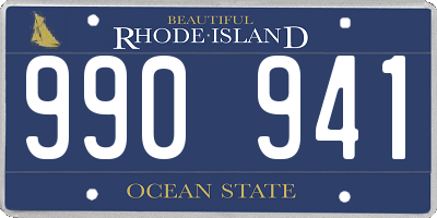 RI license plate 990941