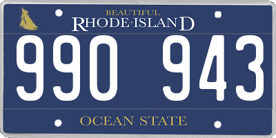 RI license plate 990943