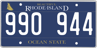 RI license plate 990944