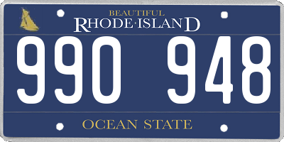 RI license plate 990948