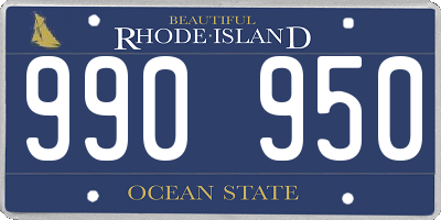 RI license plate 990950