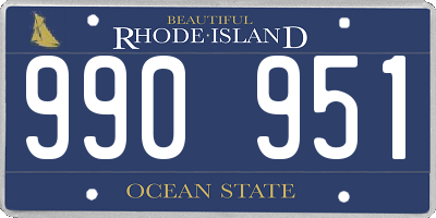 RI license plate 990951