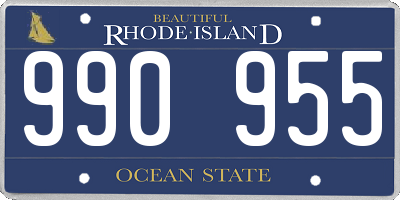 RI license plate 990955