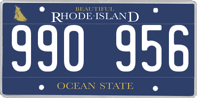 RI license plate 990956