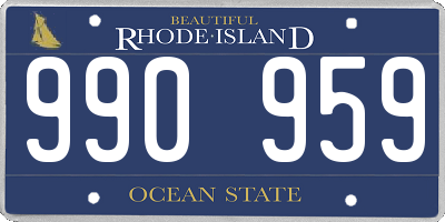 RI license plate 990959