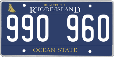 RI license plate 990960