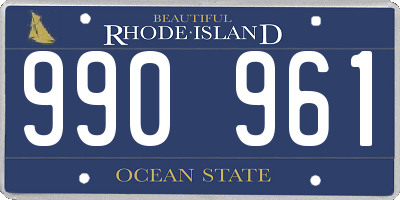 RI license plate 990961