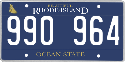 RI license plate 990964