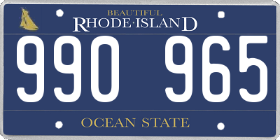 RI license plate 990965