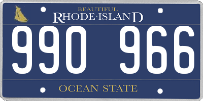 RI license plate 990966