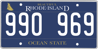 RI license plate 990969