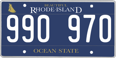 RI license plate 990970