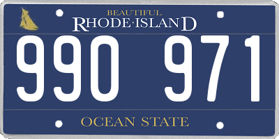 RI license plate 990971