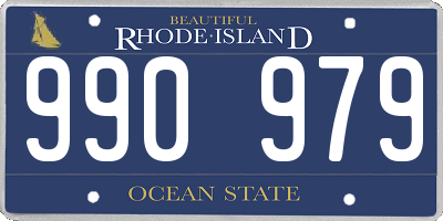 RI license plate 990979
