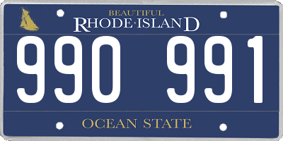 RI license plate 990991