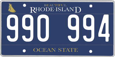 RI license plate 990994