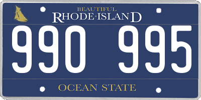 RI license plate 990995