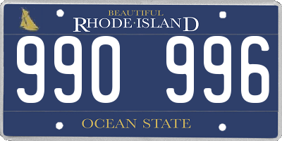 RI license plate 990996