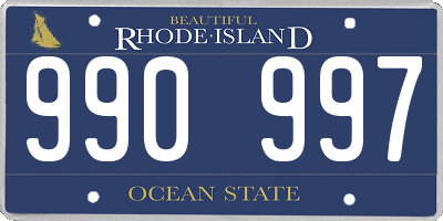 RI license plate 990997