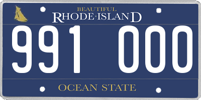 RI license plate 991000