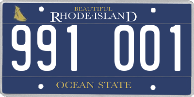 RI license plate 991001