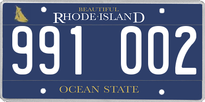 RI license plate 991002