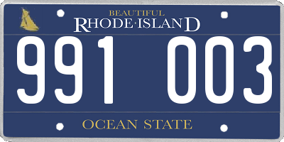 RI license plate 991003