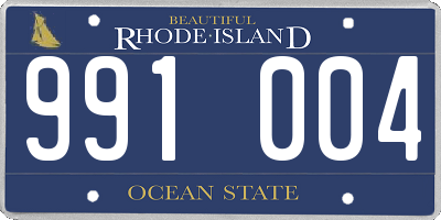 RI license plate 991004