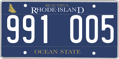 RI license plate 991005