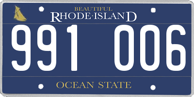 RI license plate 991006