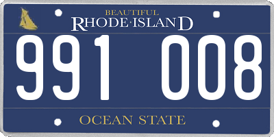 RI license plate 991008